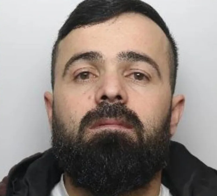 Mugshot of Sajmo Blogu, a deported cannabis farmer re-arrested in Rotherham.