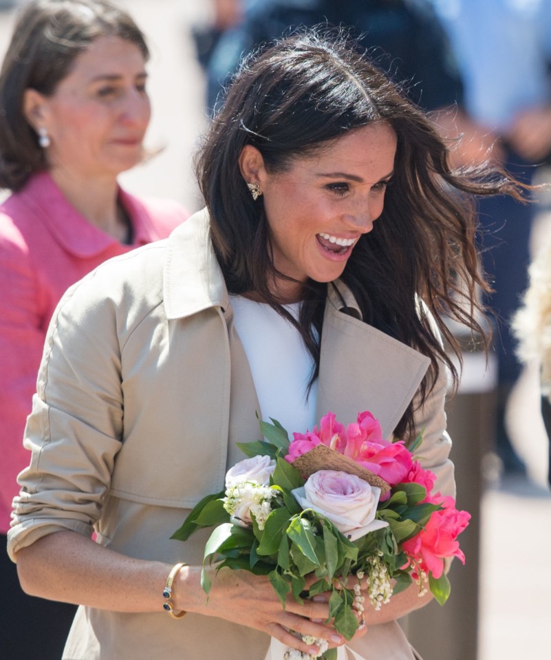 Meghan wore Diana's gold cuff bracelet in Australia