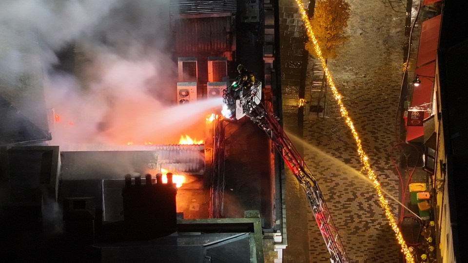 Around 50 firefighters were on hand to bring the fire under control