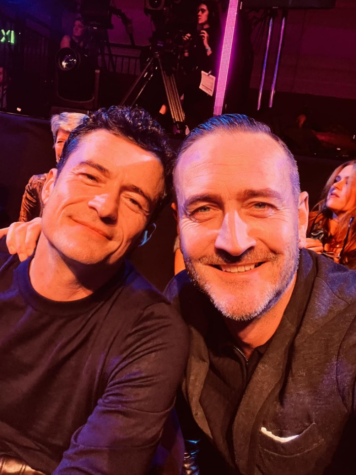 He shared a snap of him with Orlando Bloom at a recent Katy Perry gig