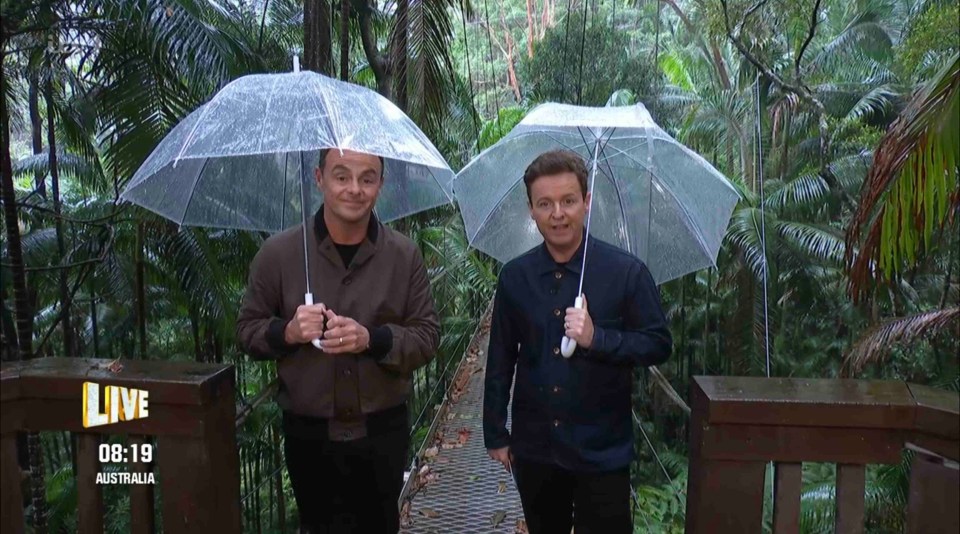 Ant and Dec told how it had been the wettest series yet