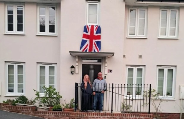 PIC FROM Kennedy News and Media (PICTURED: DAYLE DIXON, 53, AND PARTNER MARK LEE,49, OUTSIDE THEIR BOTCEHD NEWBUILD HOME ) The family who discovered their 'botched' dream newbuild was 'only worth £1' claim it's now ruining Christmas too - as loved ones refuse to visit. Dayle Dixon and Mark Lee say they noticed cracks in the floor at their dream detached home in Ivybridge, Devon, just days before getting the keys in 2018. Construction firm Barratt Homes reportedly told them the property was just drying out but since then they've faced eight years of damp, floor movement and dangerous dust. DISCLAIMER: While Kennedy News and Media uses its best endeavours to establish the copyright and authenticity of all pictures supplied, it accepts no liability for any damage, loss or legal action caused by the use of images supplied and the publication of images is solely at your discretion. SEE KENNEDY NEWS COPY - 0161 697 4266..