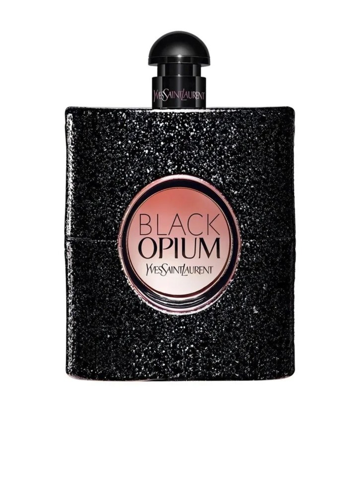 Yves Saint Laurent Black Opium perfume bottle.