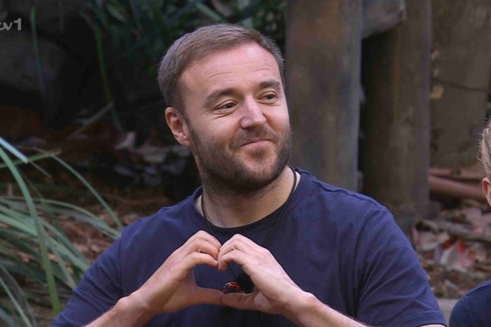 Alan Halsall making a heart shape with his hands on I'm A Celebrity...Get Me Out Of Here!