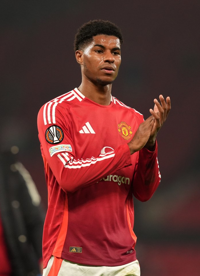 Rashford in action for Manchester United