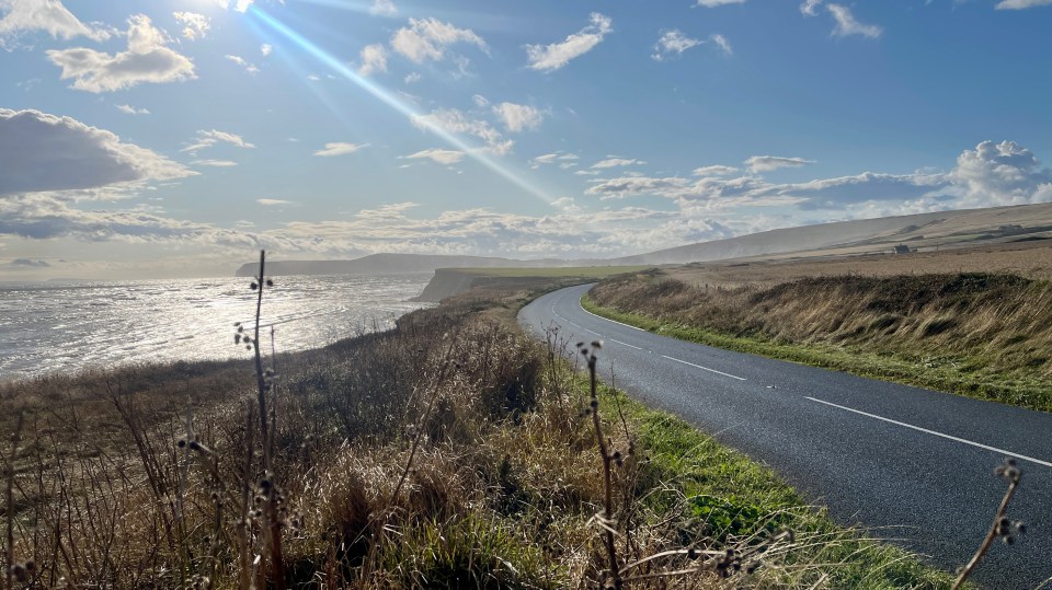 Much of the land surrounding the road is protected by the National Trust