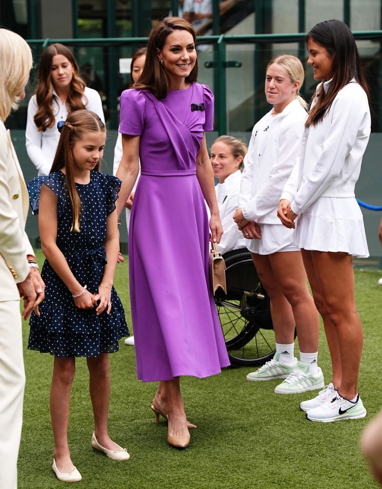 The Princess of Wales and Princess Charlotte at Wimbledon.