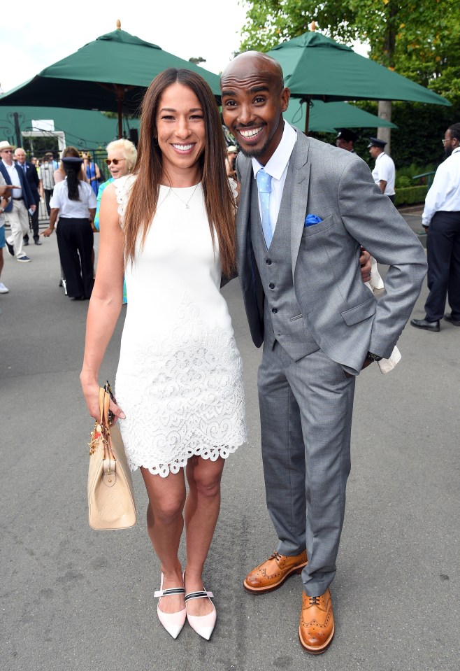 Sir Mo Farah, pictured with wife Tania, has allegedly been hounded for money by the man whose name he took