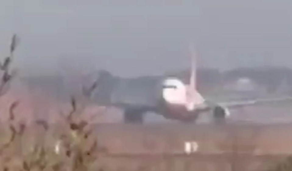 The heroic pilot managed to land the aircraft but couldn't stop it from colliding with the wall as it sped off the runway