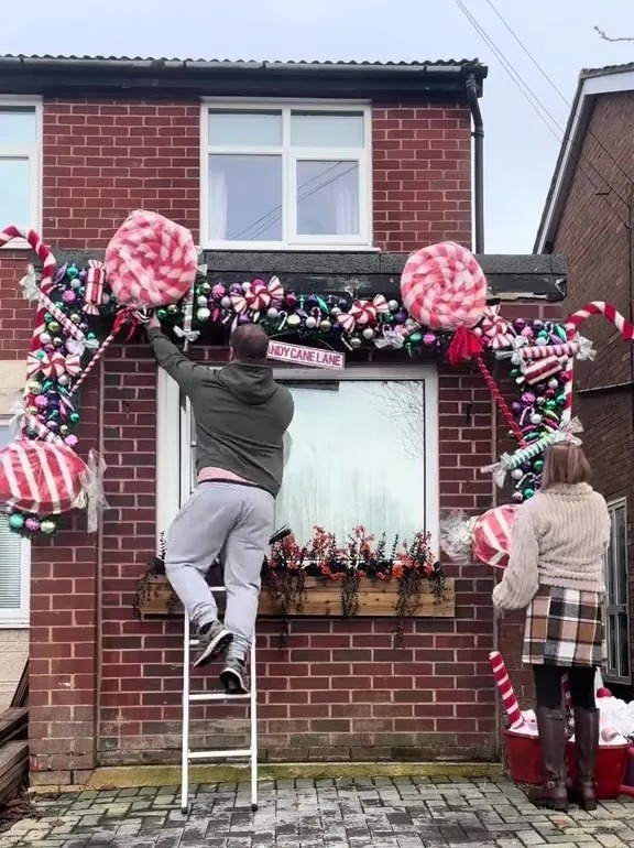 Laura Melling has transformed the outside of her home with her DIY decorations