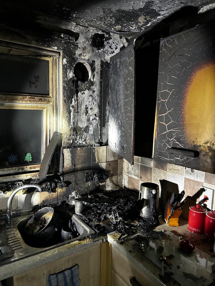 The house fire was sparked by a faulty air fryer