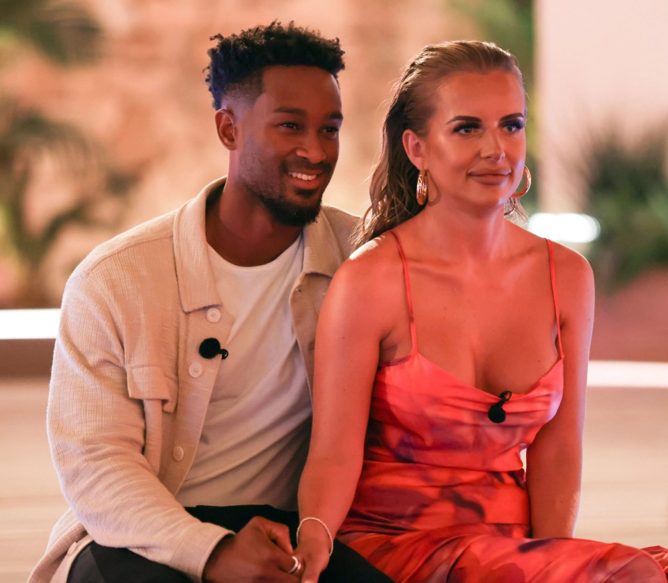 Faye Winter and Teddy Soares at the Love Island finale.