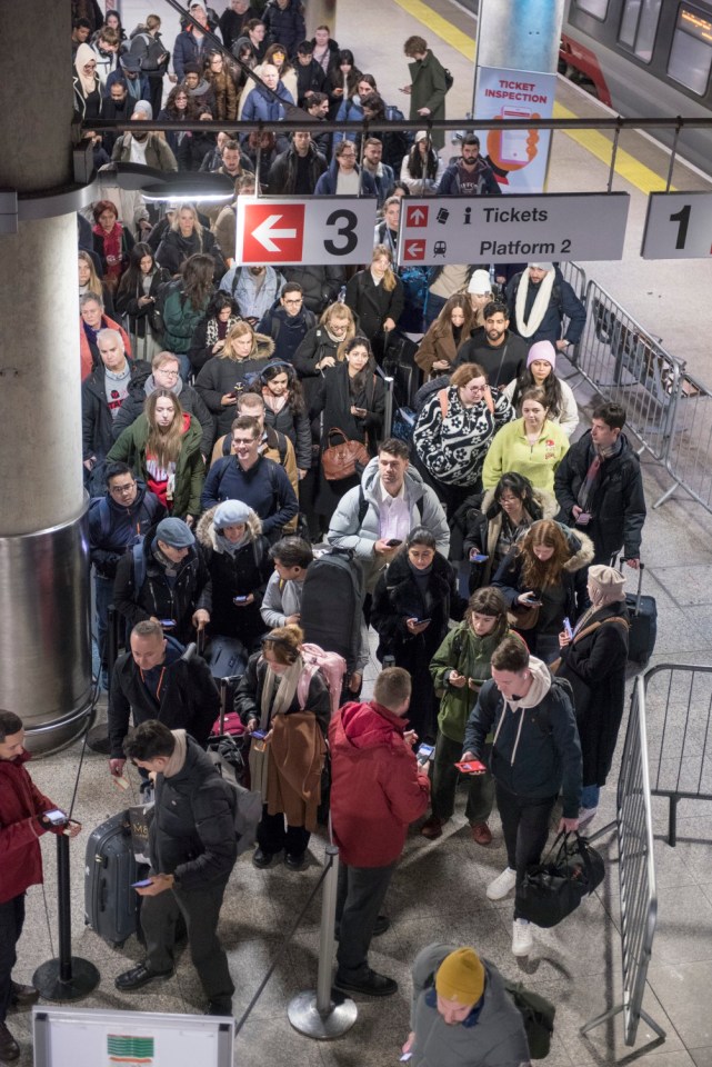 Crowds mounted at Stansted Airport