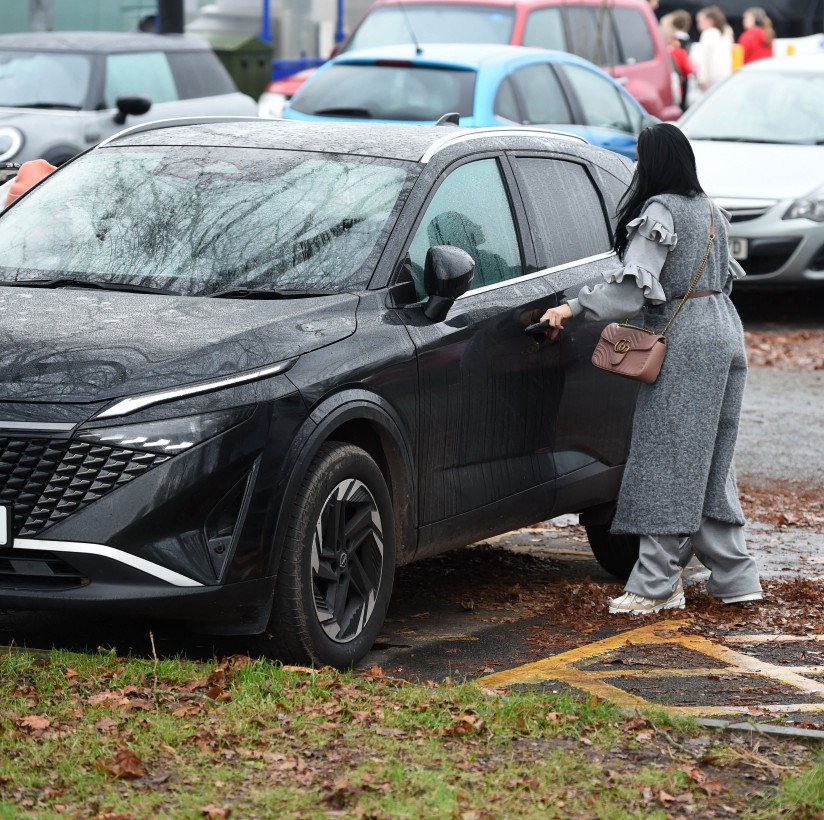 The former glamour model was seen leaving panto rehearsals ahead of starring alongside Kerry Katona