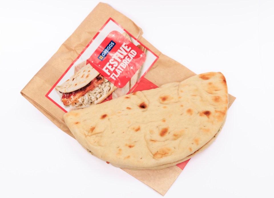 Greggs' hot festive flatbread was a really hearty lunch