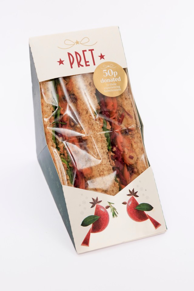 Pret's sandwich is a great option for vegetarians