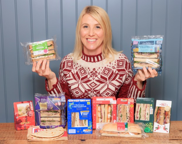 Christmas Sandwich Test with Lynsey Hope, photographed by Oliver Dixon for Sun Features - 08 Nov 2024