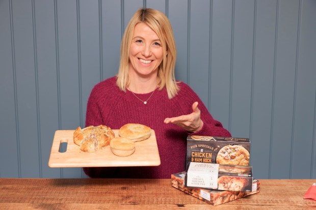 Frozen Pie Test with Lynsey Hope, photographed by Oliver Dixon for Sun Features- 28 Nov 2024