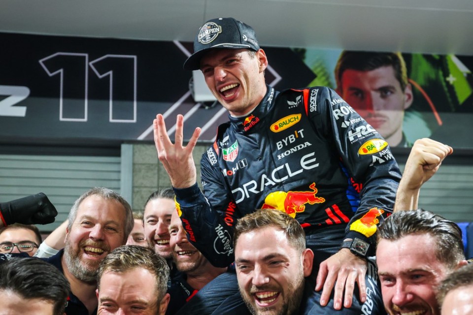 Max Verstappen was crowned a four-time world champ in Las Vegas last month