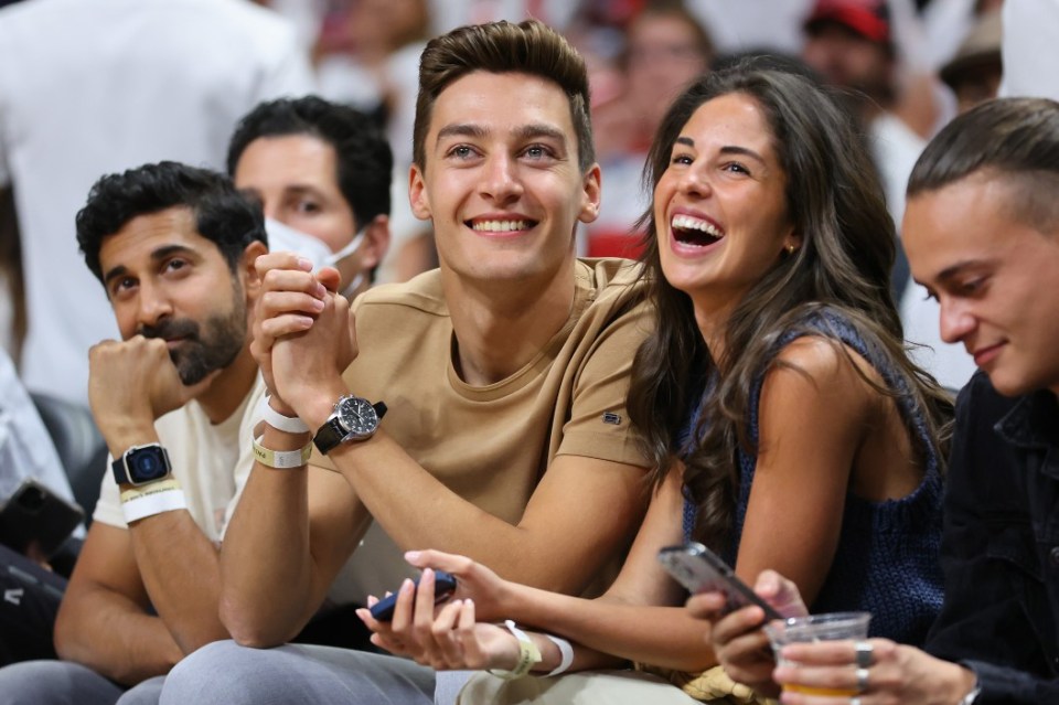 George Russell with stunning girlfriend Carmen Montero Mundt