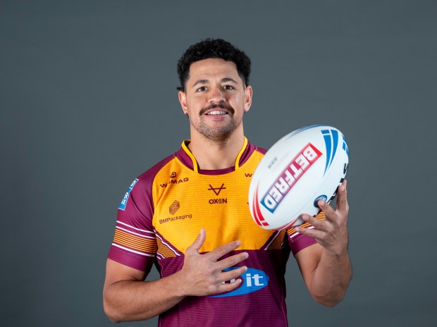 Jacob Gagai at Huddersfield Giants media day.