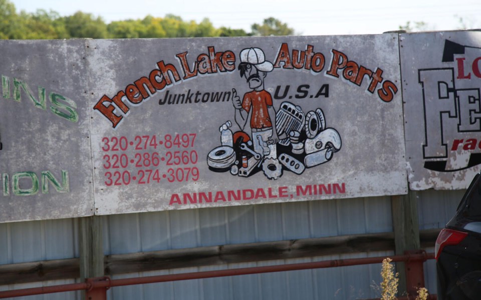 French Lake Auto Parts sign in Annandale, MN.