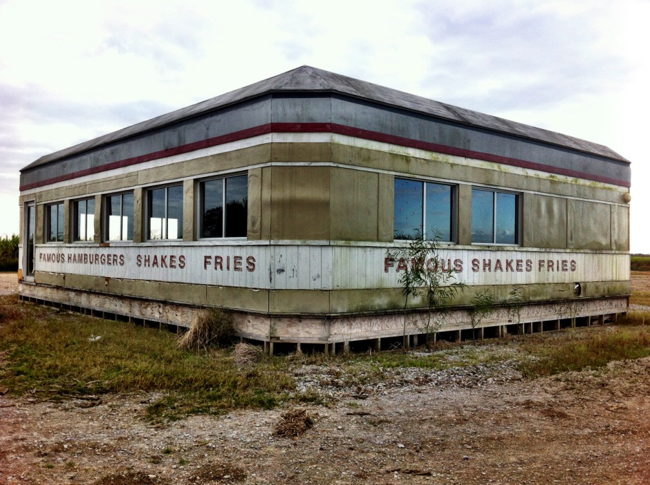 The diner from Looper has been left to rot