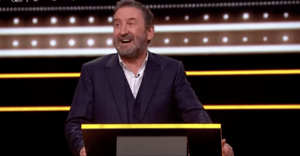 Lee Mack reacting to a question on The 1% Club.