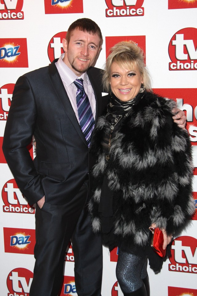 Tina Malone and Paul Chase at the TV Choice Awards.