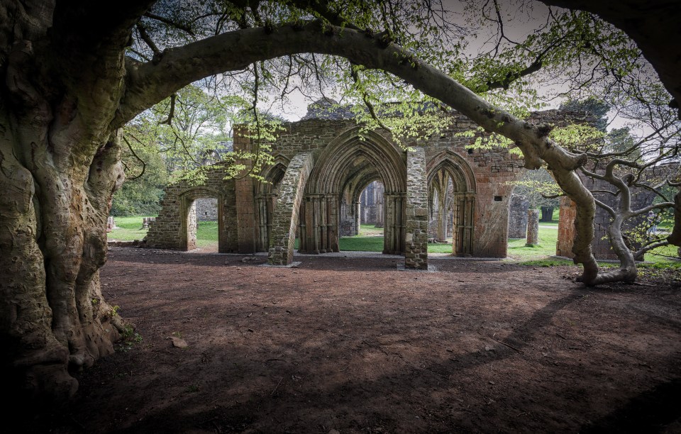 Ruins of the Abbey in Margam park, Port Talbot, built in 1147