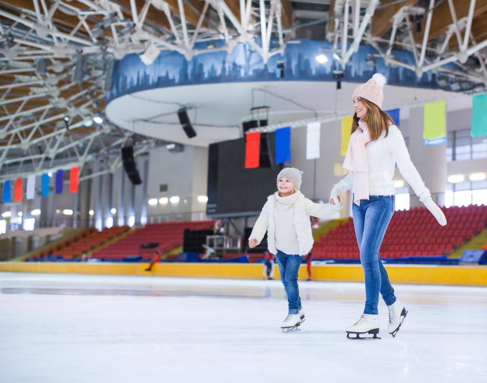 In Blackpool, visitors can simply turn up to the rink, and it is even free to rent a pair of skates