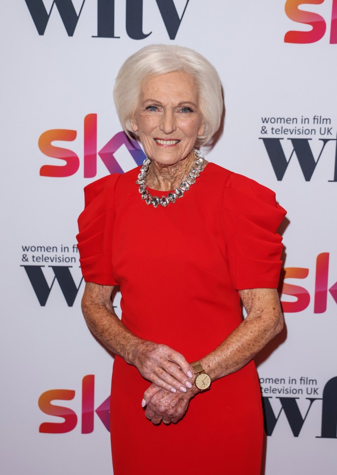 Mary Berry at the Sky Women in Film and Television Awards.