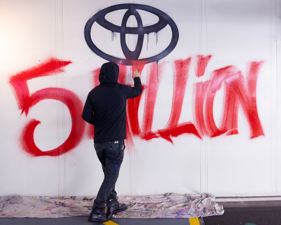 We did a 'Banksy' at Toyota’s Burnaston plant