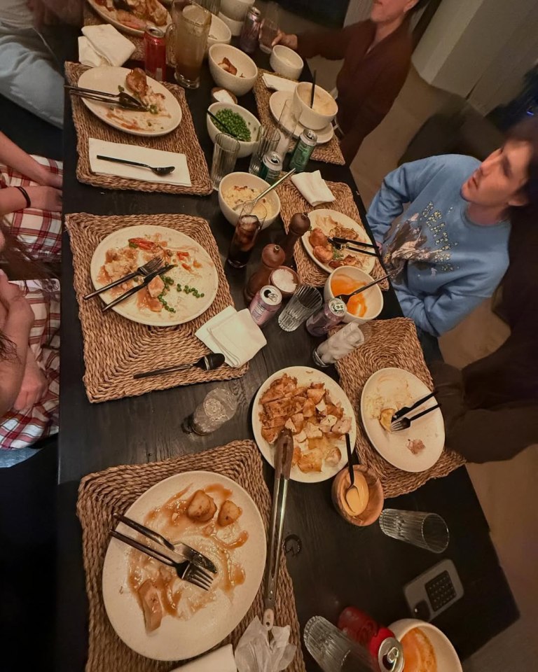 Romeo shared a photo of their delicious meal