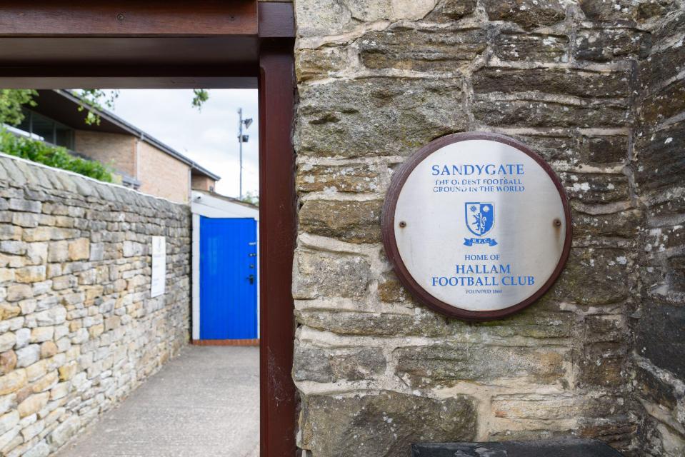 The ground is still fitted with wood trimmings and a plaque to show the history of the stadium