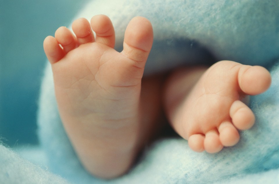 Close-up of a baby's feet.