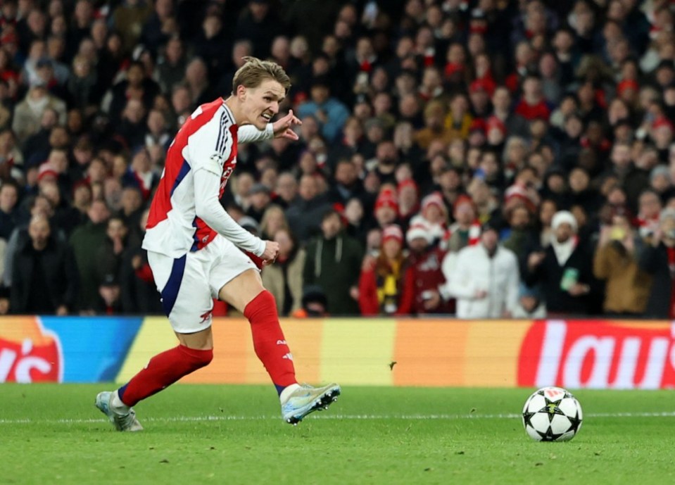 Martin Odegaard missed the biggest chance of the night