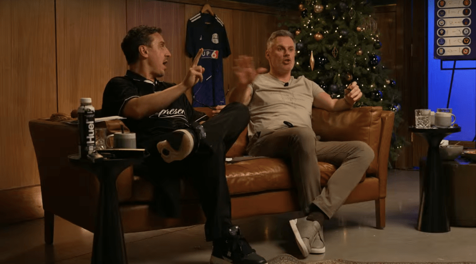 Gary Neville and Jamie Carragher on The Overlap watchalong