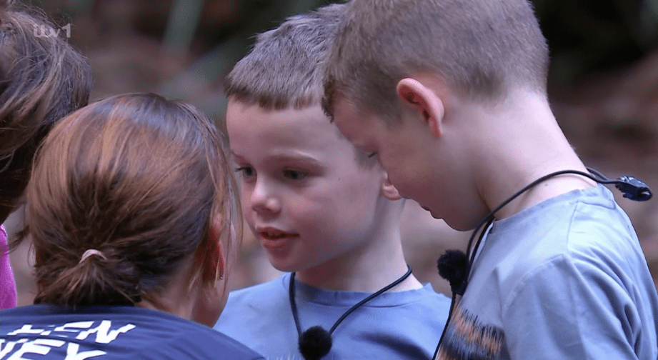 Coleen's youngest sons were keen to tell their mum about their recent football matches