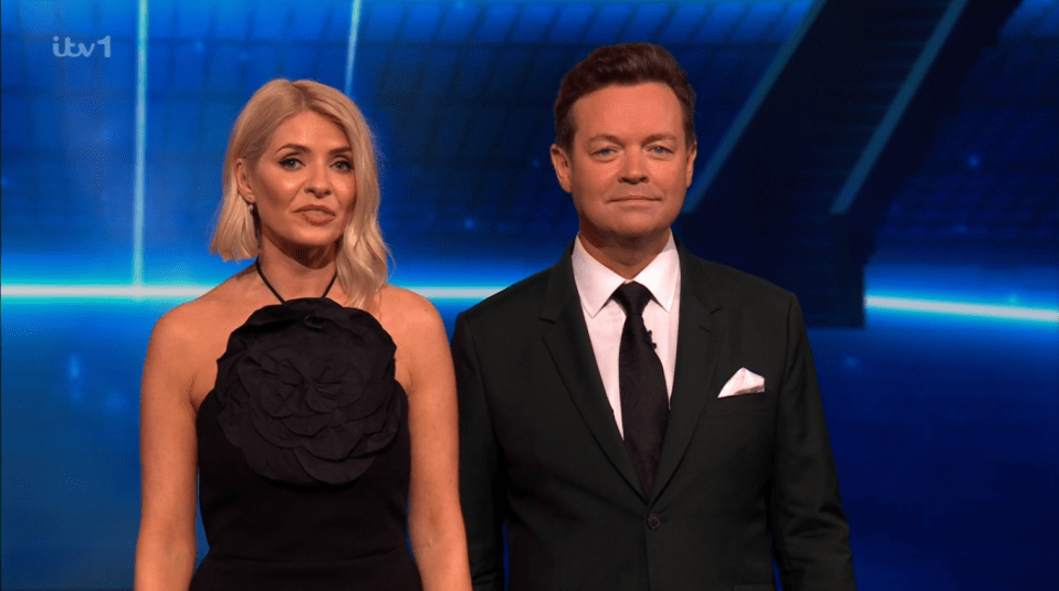 Screenshot of Holly Willoughby and Declan Donnelly on a game show.