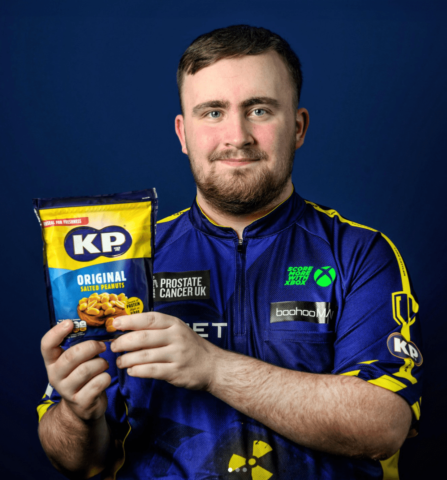 KP Nuts are the latest brand to show on Littler's shirt