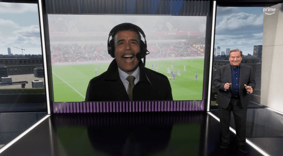 Chris Kamara was reunited with Jeff Stelling