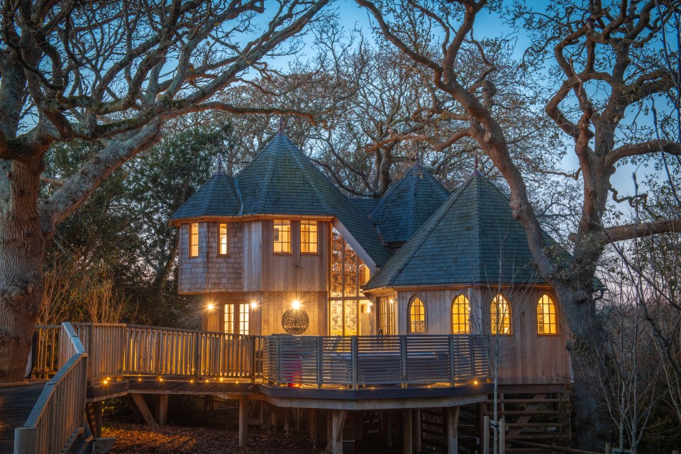 Nestling in the trees of the New Forest, Silvertree House offers a magical getaway with luxe touches like a hot tub and pizza oven.