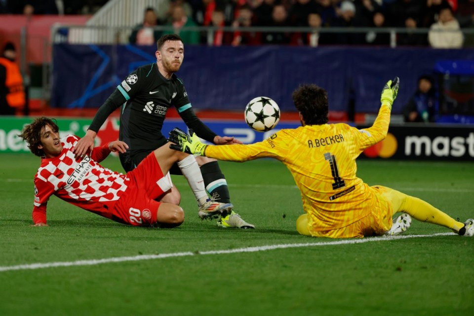 Alisson was forced to stop former Spurs star Bryan Gil on several occasions