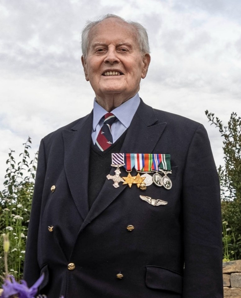 Former World War Two bomber pilot Colin Bell, aged 103, is awarded an Empire Medal for Charitable Services