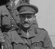 Group photo of Major-General A.C. MacDonell and staff officers of the 1st Canadian Infantry Division.