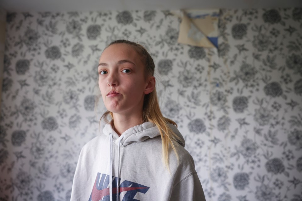 Young mum Abi Green is terrified of her council flat’s roof caving in