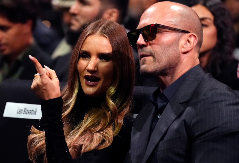 Actor Jason Statham and Rosie Huntington-Whiteley in the audience in Riyadh