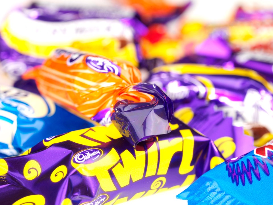 Assorted Cadbury chocolate sweets.