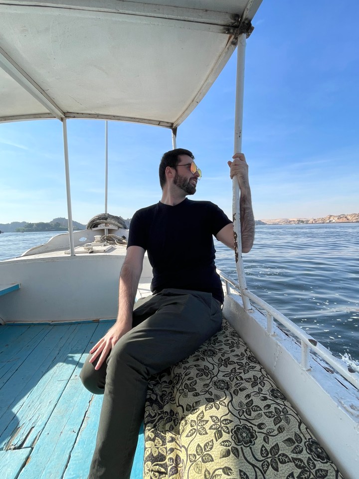 Man on Nile cruise.